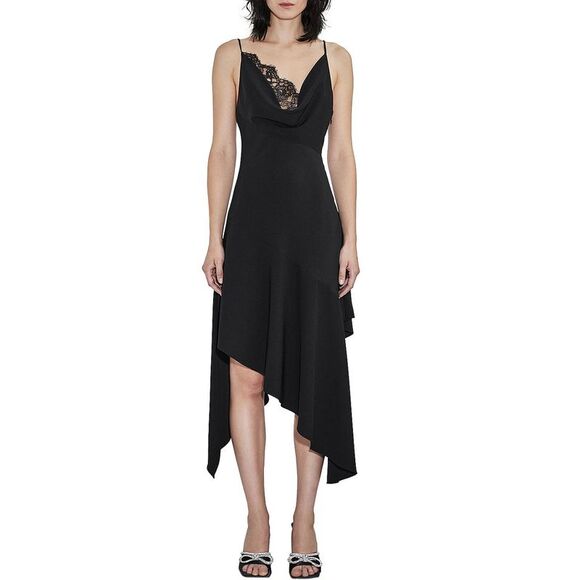 Et Ochs Womens Kala Cowl Neck Midi Dress 10 Black - NWT $1395 - Picture 2 of 5